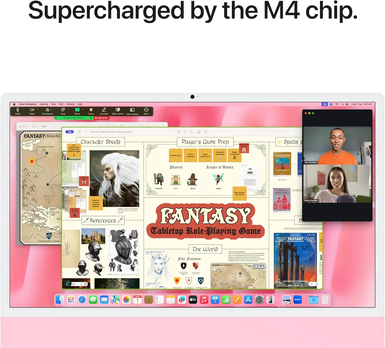 Apple iMac 24Inch with Retina 4.5K Display, M4 chip with 10core CPU and 10core, 256GB SSD, Pink