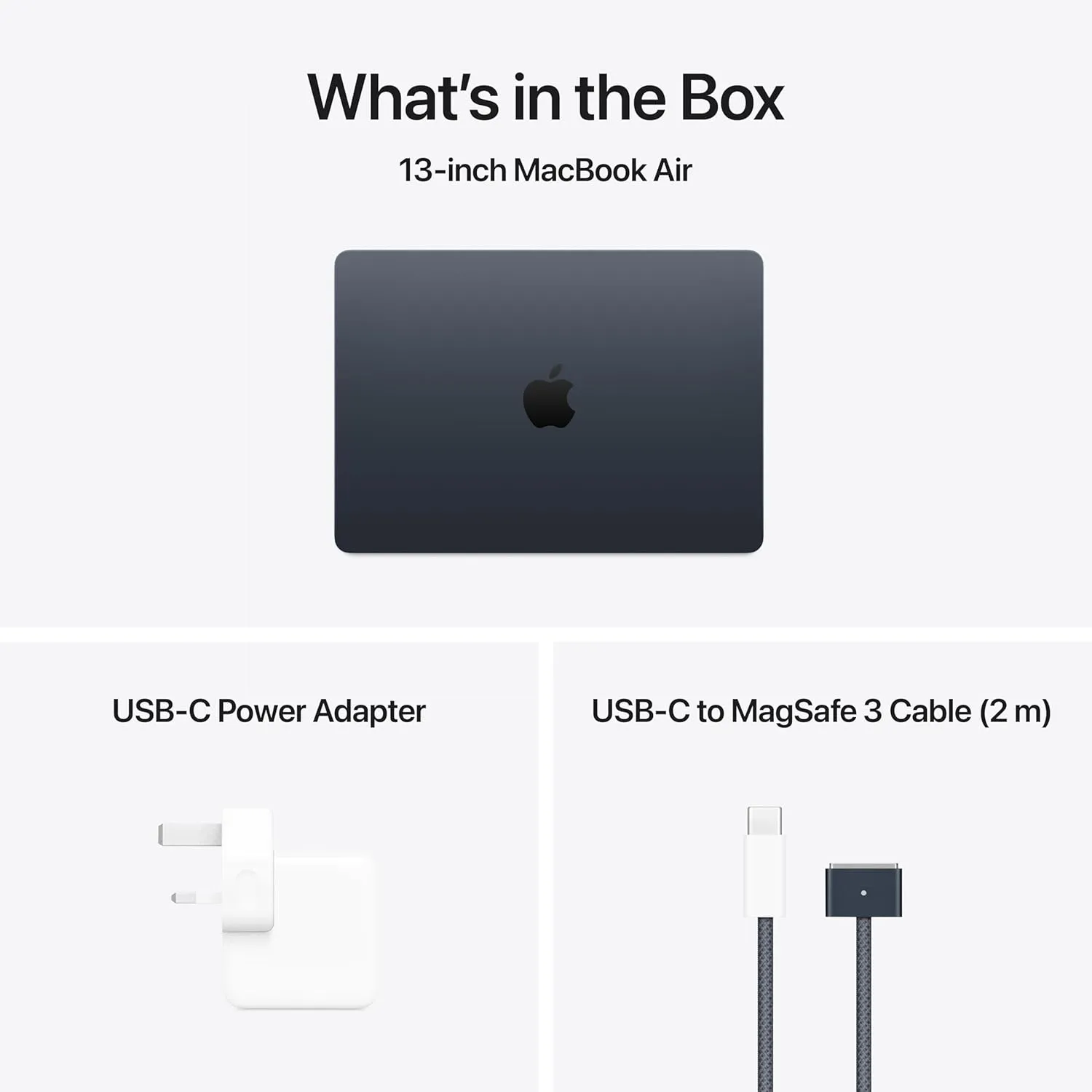 Apple MacBook Air 13Inch, M4 Chip with 10Core CPU & 10Core GPU, 16GB & 512GB SSD, Midnight