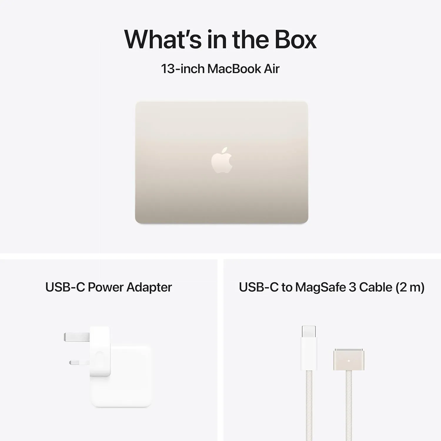 Apple MacBook Air 13Inch, M4 Chip with 10Core CPU & 10Core GPU, 16GB & 512GB SSD, Starlight