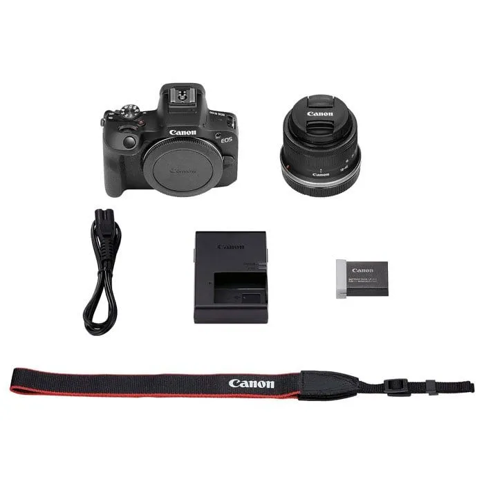 Canon Digital Camera R100 RF-S 18-45 MP 24, 25600 ISO, Balck