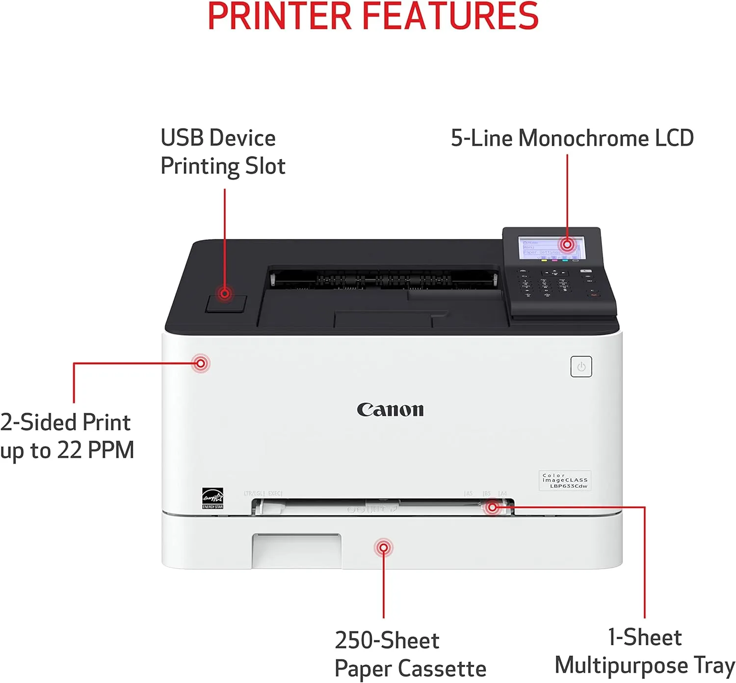 Canon Laser SFP I-S LBP633CDW, WIFI, LCD Display, Multifunction (PRINT, DOUBLEX, WIFI)),
