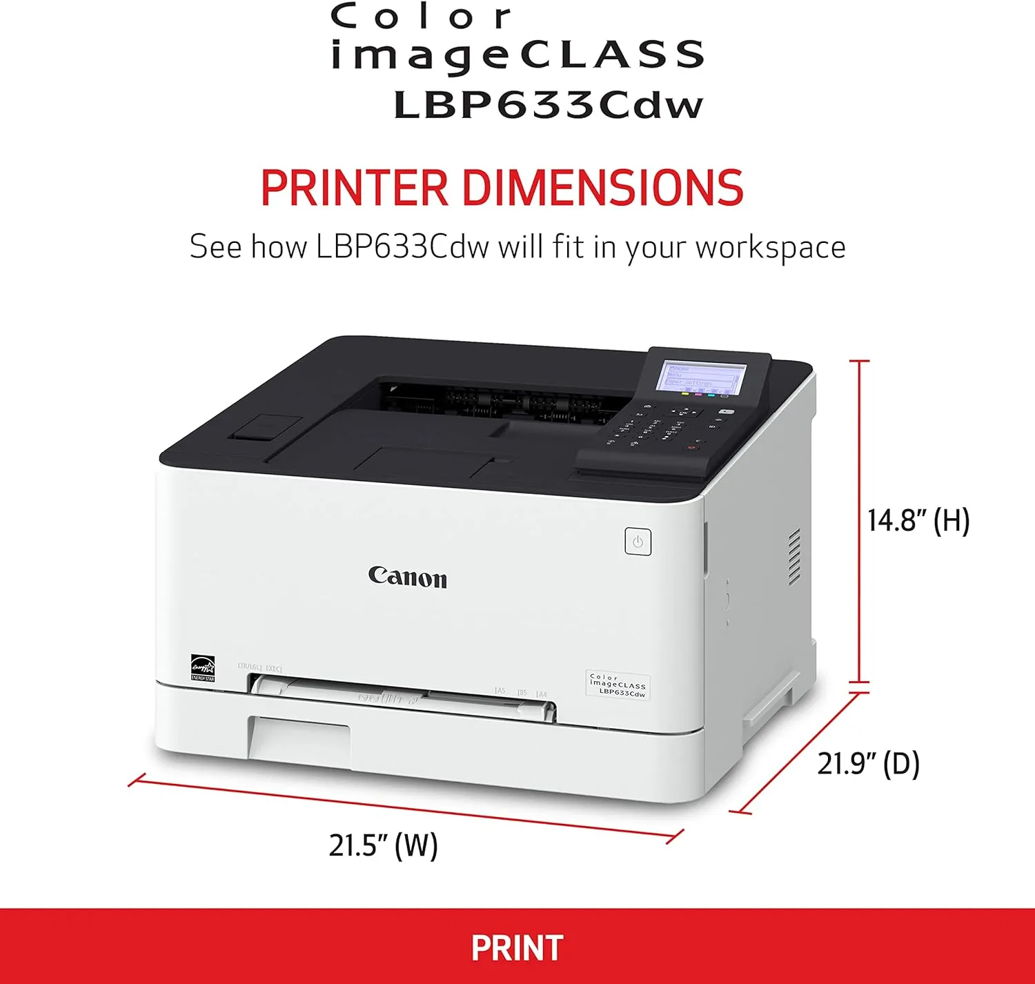 Canon Laser SFP I-S LBP633CDW, WIFI, LCD Display, Multifunction (PRINT, DOUBLEX, WIFI)),