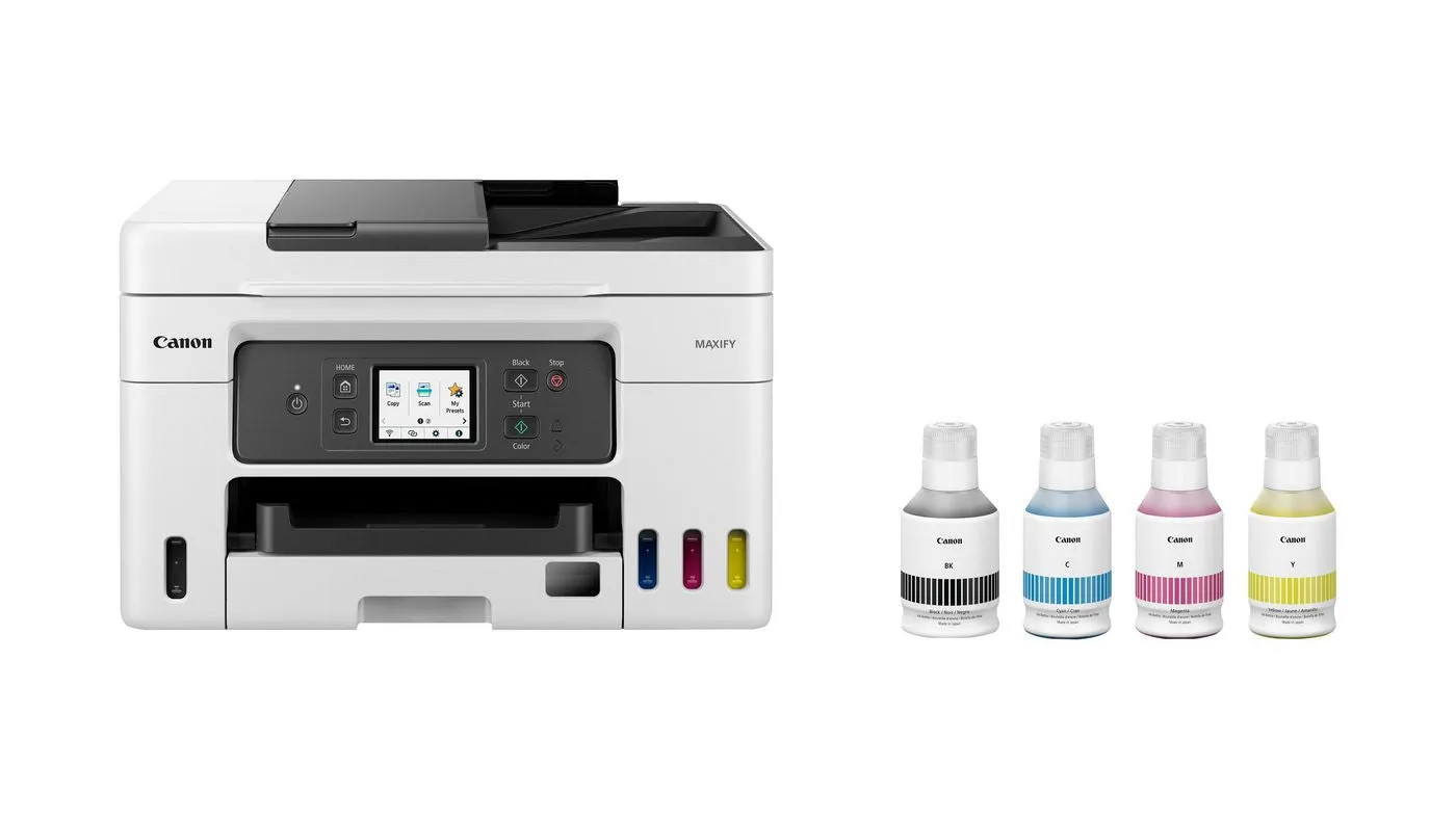 Canon Maxify GX4040 EUM, Ink Print, Scan, Copy, Wifi / USB, 2400DPI, White