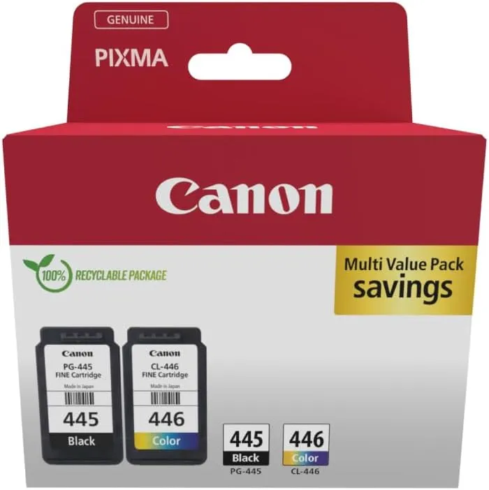 Canon Multi Pack PG445 / CL446, Black & Color