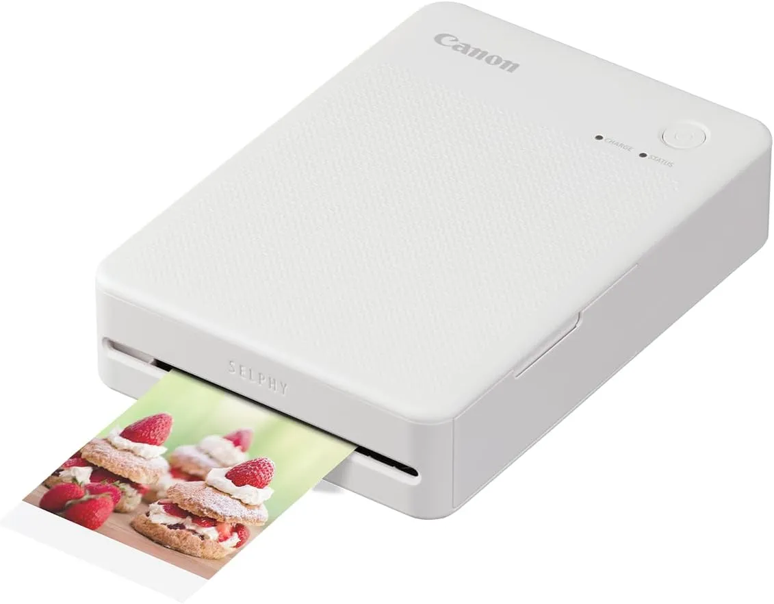Canon Selphy QX20 Portable Colour Photo Wireless Printer, Sand White