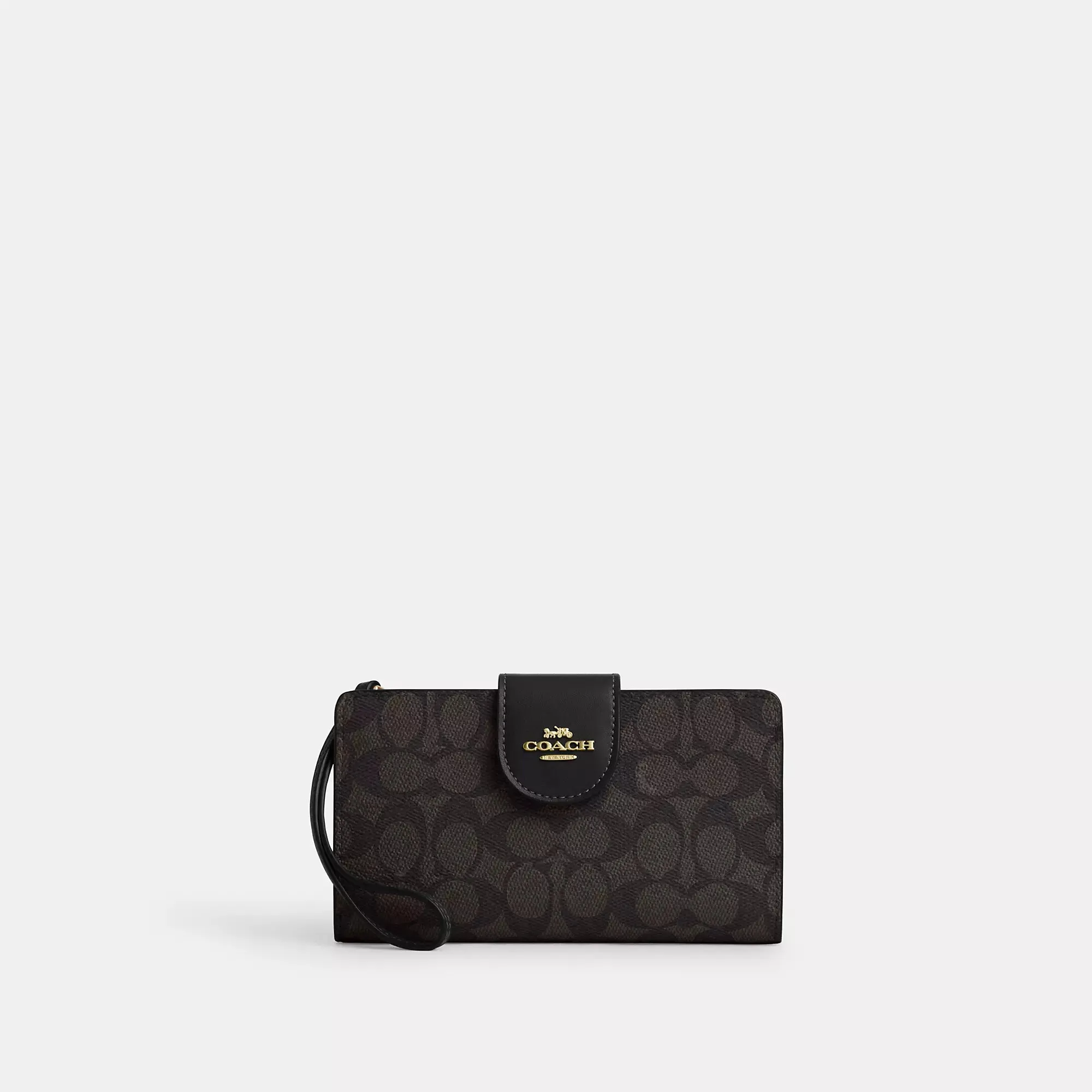 Coach Outlet Phone Wallet In Signature Canvas