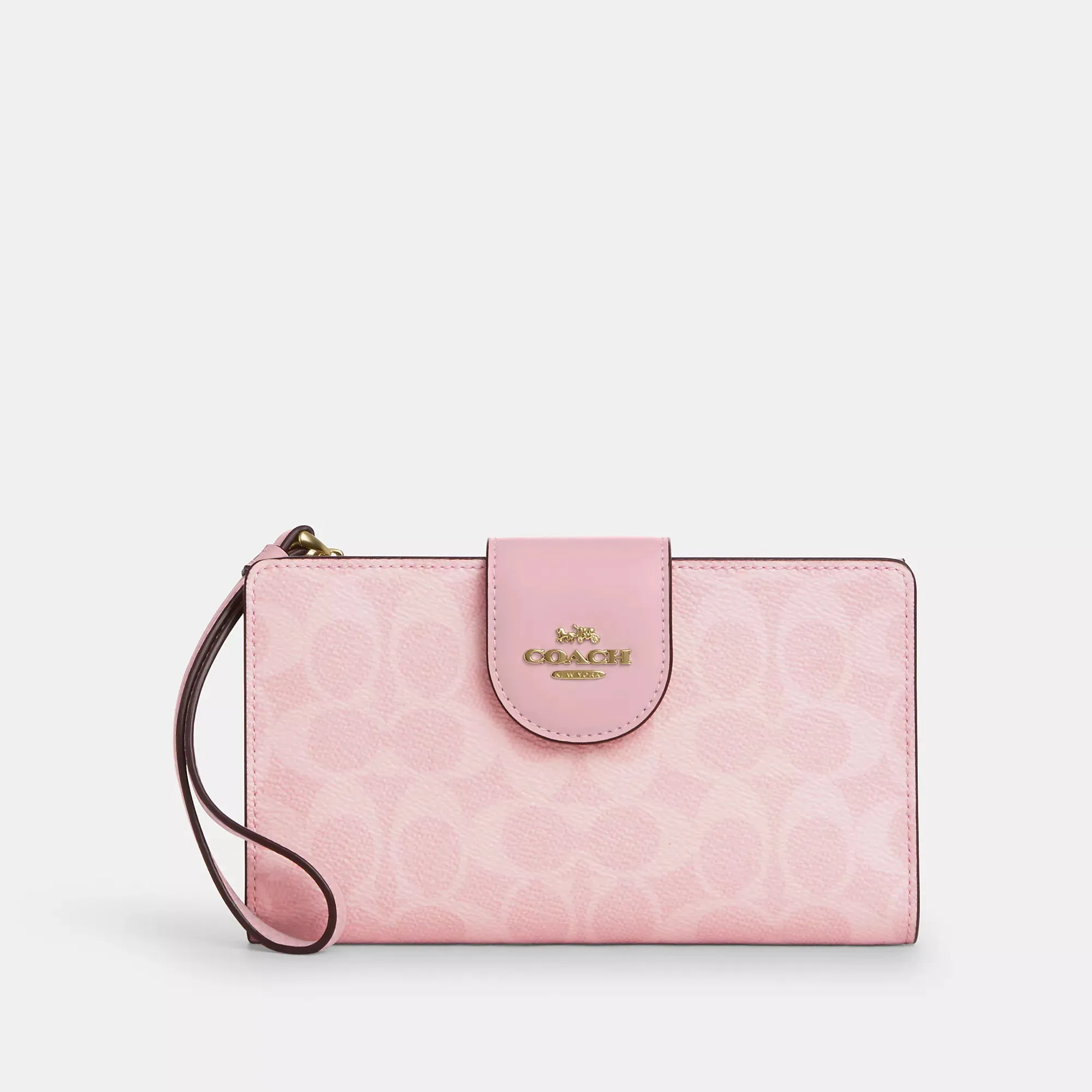 Coach Outlet Phone Wallet In Signature Canvas