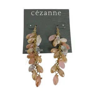 Earrings Dangle/Drop By Cezanne In Pink & White