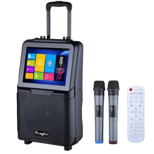 IKEDO Speaker Portable Wireless, 10Inch LED Tv Digital, Black