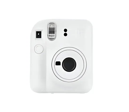 Instax Mini Camera, 12 Paper, Clay White