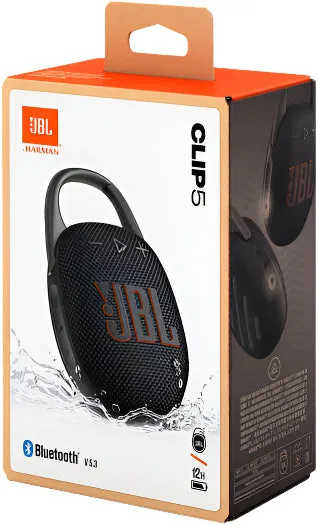 JBL Clip 5 Ultra-BT Speaker, Portable Waterproof, up to 12 hours of battery life, Black