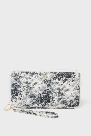 Noir Cypress Toile Travel Wallet