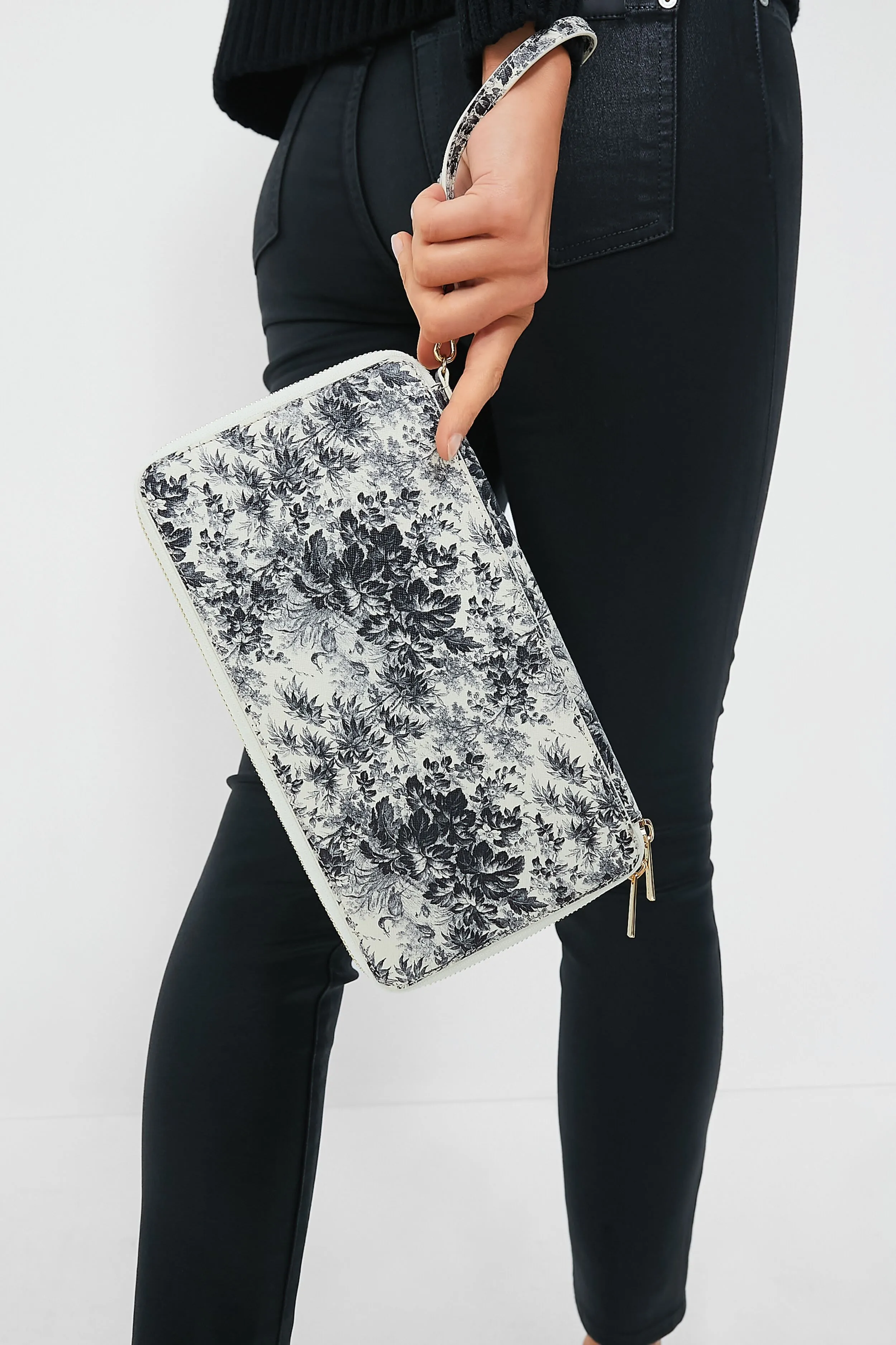 Noir Cypress Toile Travel Wallet
