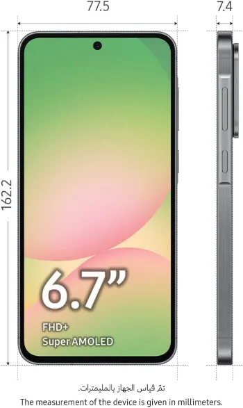 Samsung Galaxy A56 5G, 8GB & 128GB, 6.7Inch, 5000Mah, Black