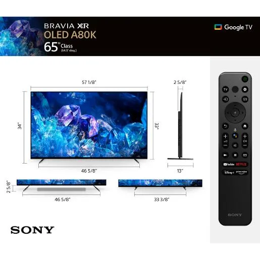 Sony 65 Led Tv Bravia Xr Oled 4K Hdr Xr Cognitive Processo
