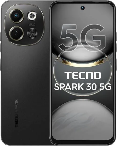 Tecno Spark 30 5G, 6GB   6GB Extended & 128GB, 6.7Inch, 5000MAh, Midnight Shadow