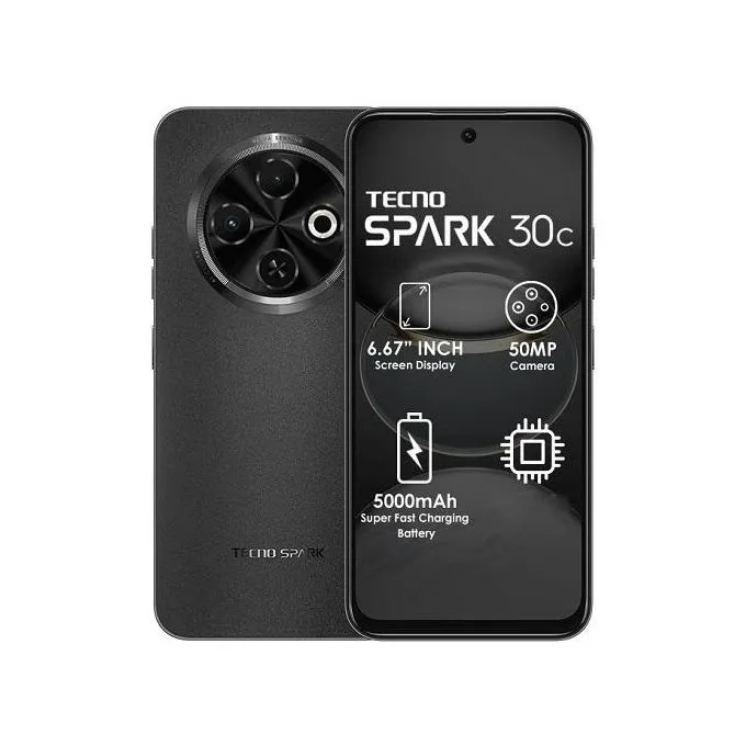 Tecno Spark 30C, 4 4GB & 128GB, 6.6Inch, Orbit Black