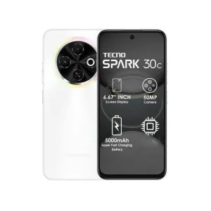 Tecno Spark 30C, 4 4GB & 128GB, 6.6Inch, Orbit White