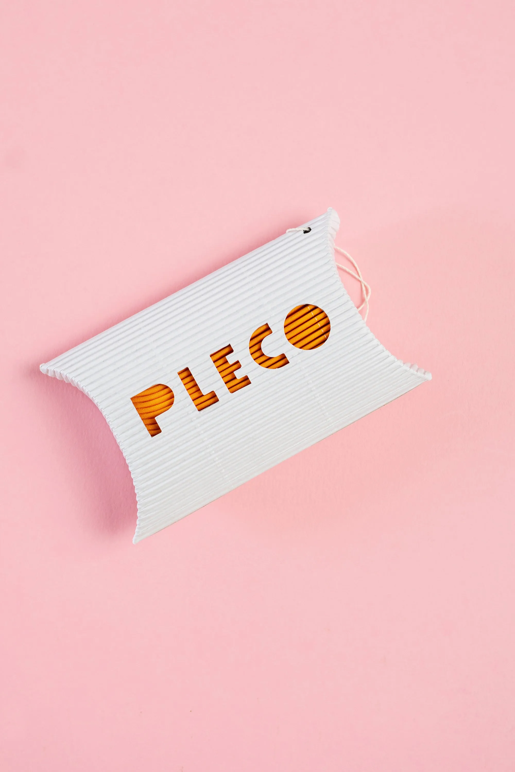 Vertical Pleated Mini Tote Bag - Orange