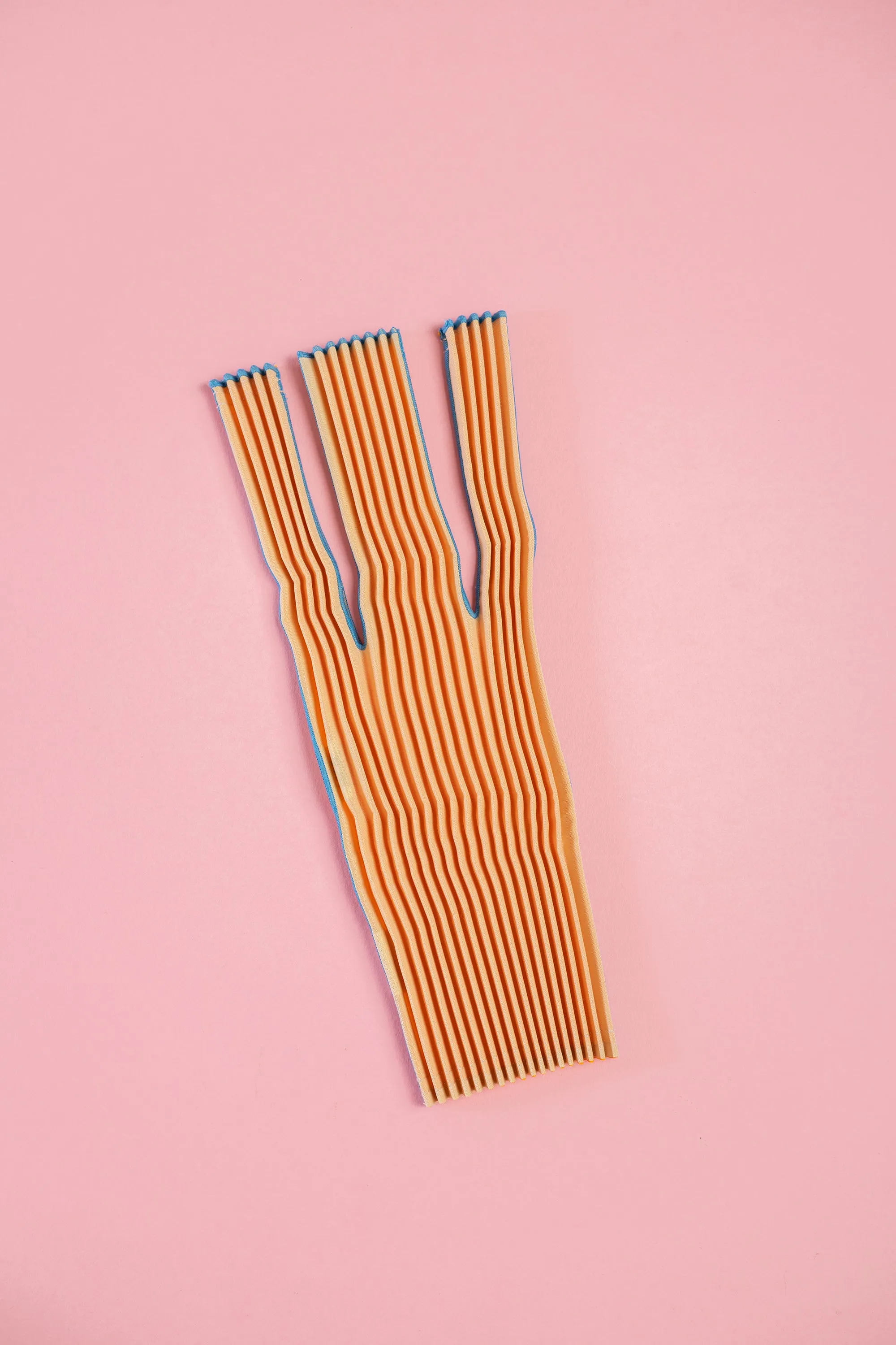 Vertical Pleated Mini Tote Bag - Orange