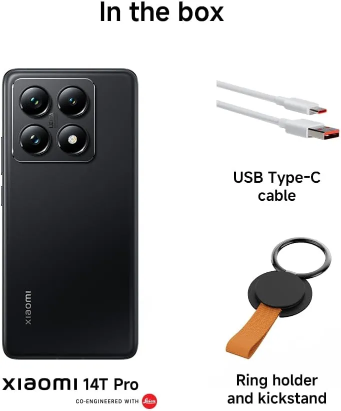 Xiaomi 14T Pro, 12GB & 512GB, 5000Mah, 6.8 Inch, Black
